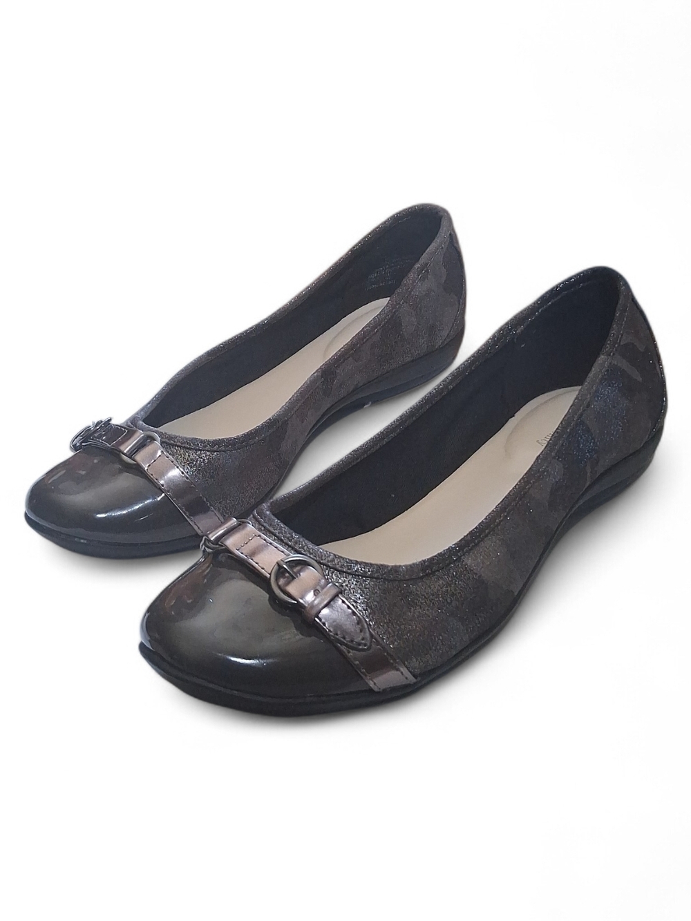Croft & Barrow Sole Senseability Ballet Flats Metallic Textile US Size 8. - Picture 3 of 5